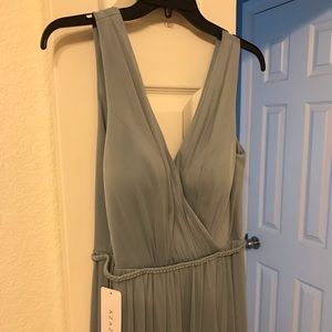 Dusty Blue Azazie bridesmaid dress